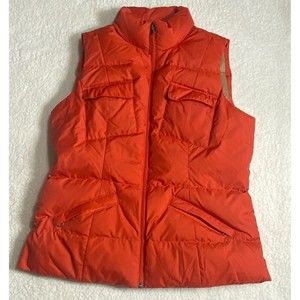 Tommy‎ Hilfiger Full zip W/Pockets Men's Orange Puffer Vest Size Medium